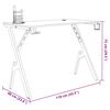 vidaXL Gaming Desk with Y Shape Legs Black 110x60x75 cm