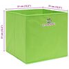 vidaXL Storage Boxes 4 pcs Green 32x32x32 cm Fabric