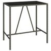 vidaXL 5 Piece Garden Bar Set Grey Poly Rattan