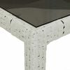 vidaXL Garden Dining Table White 90 x 90 x 75 cm Poly rattan
