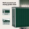 vidaXL Wall-mounted Garden Shed Green 118x288x178 cm Galvanised Steel