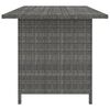 vidaXL Garden Dining Table Grey 110x70x65 cm Poly Rattan