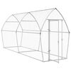 vidaXL Chicken Cage Silver 400x105x182 cm Galvanised Steel