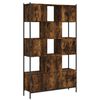 vidaXL Bookcase Smoked Oak 102x28x172 cm Engineered Wood