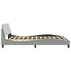 vidaXL Bed Frame "Dover" Light Grey 152x203 cm Queen Velvet