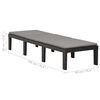 vidaXL Sun Lounger with Cushion Plastic Anthracite