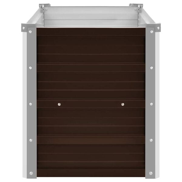 vidaXL Garden Raised Bed Brown 100x40x45 cm Galvanised Steel
