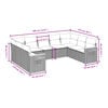 vidaXL 9 Piece Garden Sofa Set with Cushions Black Poly Rattan