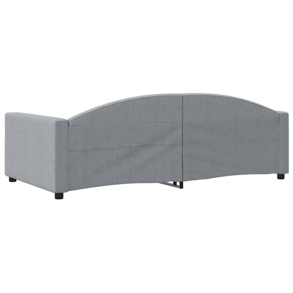 vidaXL Day Bed without Mattress Light Grey 100x190 cm Fabric