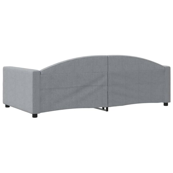 vidaXL Day Bed without Mattress Light Grey 100x190 cm Fabric