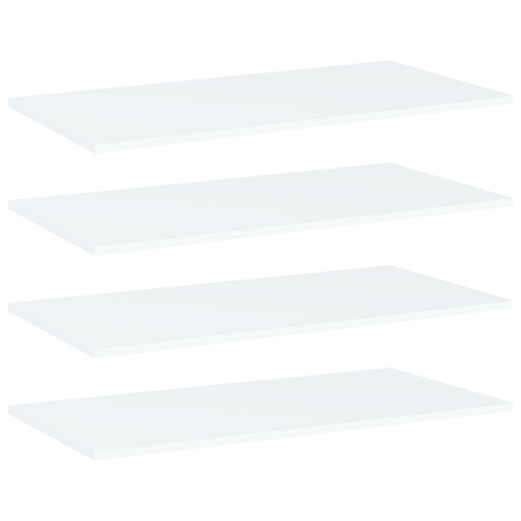 vidaXL Bookshelf Boards 4 pcs White 80x40x1.5 cm Engineered Wood