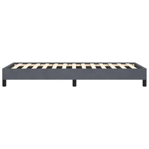 vidaXL Bed Frame without Mattress Dark Grey 100x190 cm Twin Velvet