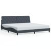 vidaXL Bed Frame with LED without Mattress Dark Grey 193x203 cm Velvet