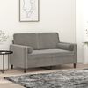 vidaXL 2-Seater Sofa with Pillows&Cushions Light Grey 120 cm Velvet