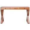 vidaXL Computer Desk Natural 132x47x77 cm Solid Mahogany Wood
