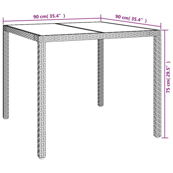 vidaXL 5 Piece Garden Dining Set with Cushions White Poly Rattan