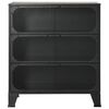 vidaXL Storage Cabinet Grey 72x36x82 cm Metal and MDF