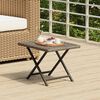 vidaXL Folding Table Grey 45x35x32 cm Poly Rattan