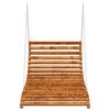 vidaXL Swing Bed Solid Bent Wood with Teak Finish 115x147x46 cm