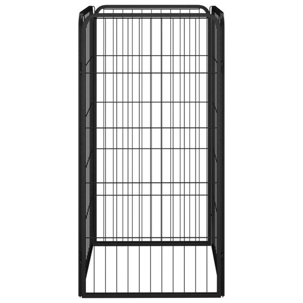 vidaXL Dog Playpen 4 Panels Black 50x100 cm Powder-coated Steel