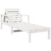 vidaXL Sun Lounger White 199.5x62x55 cm Solid Wood Pine