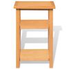 vidaXL End Table with Magazine Shelf 27x35x55 cm Solid Oak Wood