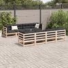 vidaXL 9 Piece Garden Sofa Set with Cushions Solid Wood Pine