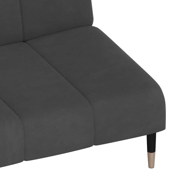 vidaXL 2-Seater Sofa Bed Dark Grey Velvet