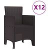 vidaXL Garden Dining Set 13 pcs Brown Polt rattan