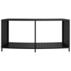 vidaXL Storage Shelves 2 pcs Black Poly Rattan