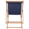 vidaXL Folding Beach Chair Fabric and Wooden Frame Blue
