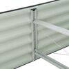 vidaXL Garden Raised Bed 240x80x44 cm Galvanised Steel Grey