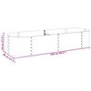 vidaXL Garden Raised Bed 240x80x44 cm Galvanised Steel Grey