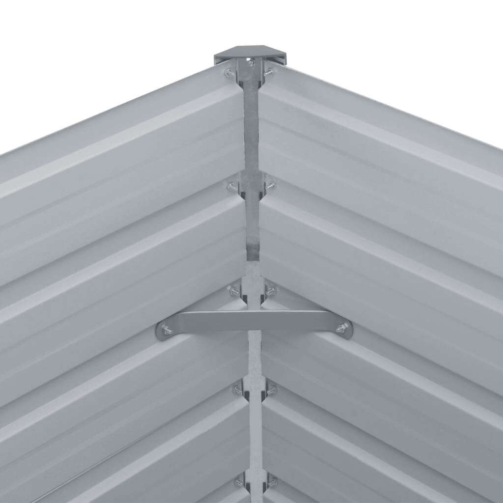 vidaXL Raised Garden Bed 160x80x45 cm Galvanised Steel Green