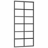 vidaXL Sliding Door ESG Glass and Aluminium 90x205 cm Black