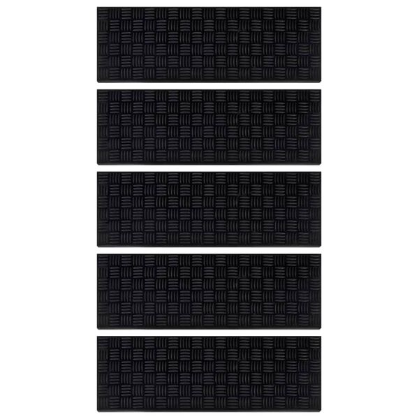 vidaXL Stair Treads 5 pcs 25x75 cm Rubber