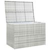 vidaXL Garden Storage Box Light Grey 150x100x100 cm Poly Rattan