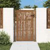 vidaXL Garden Gate 100x125 cm Corten Steel Bamboo Design