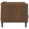 vidaXL Sofa Chair Brown Faux Suede Leather