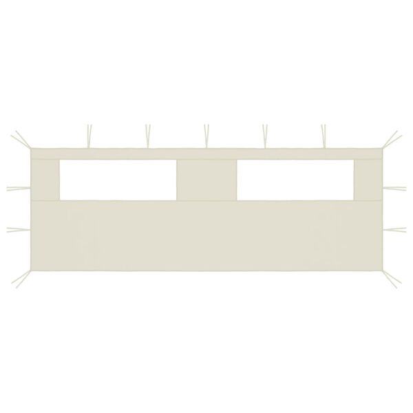 vidaXL Gazebo Sidewall with Windows 6x2 m Cream