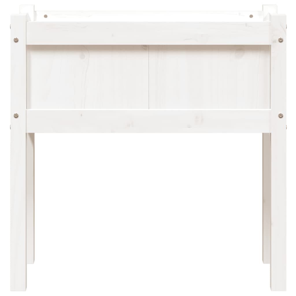 vidaXL Garden Planter with Legs White 70x31x70 cm Solid Wood Pine