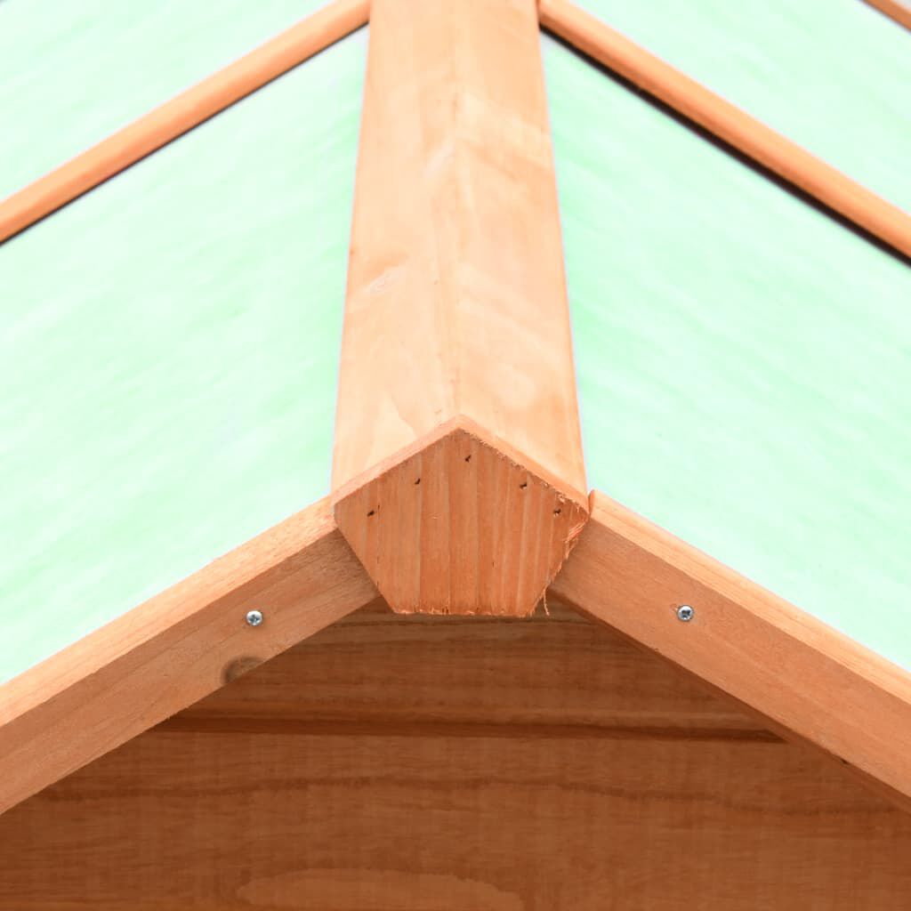 vidaXL Chicken Cage Solid Pine & Fir Wood 170x81x110 cm