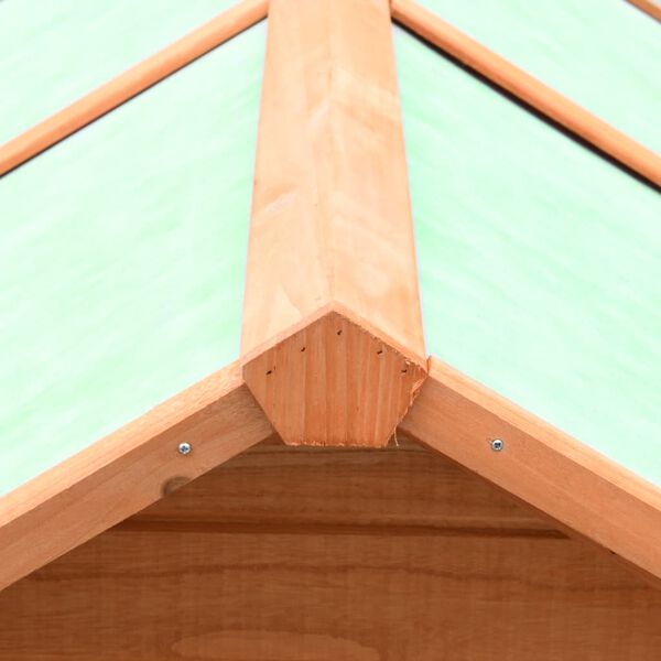 vidaXL Chicken Cage Solid Pine & Fir Wood 170x81x110 cm