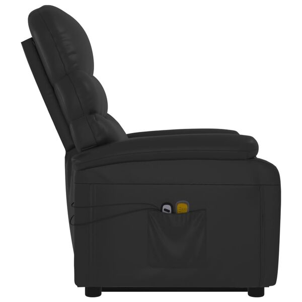 vidaXL Stand up Massage Chair Black Faux Leather