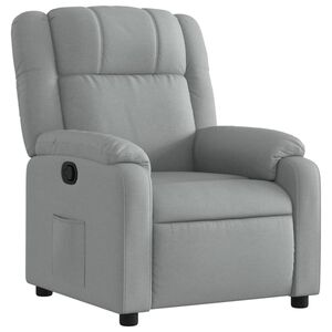 vidaXL Recliner Chair Light Grey Fabric