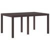 vidaXL Garden Table Brown 150 x 100 x 73 cm Poly Rattan
