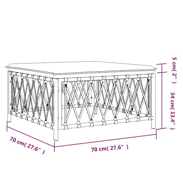 vidaXL Garden Footstool with Cushion Anthracite Woven Fabric