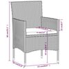 vidaXL 5 Piece Garden Bistro Set Poly Rattan and Tempered Glass Grey