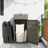 vidaXL Garden Storage Cabinet Grey 55x55x111 cm Poly Rattan