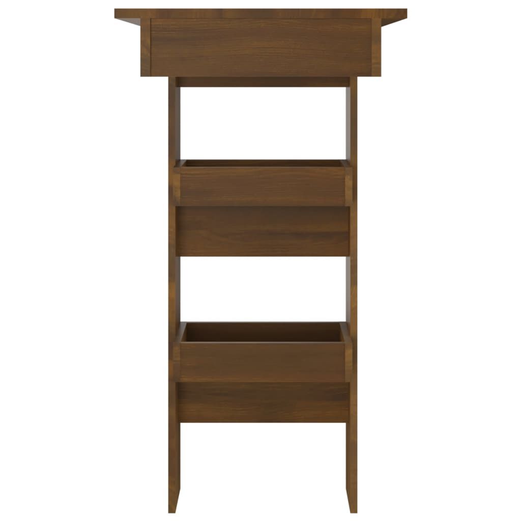vidaXL Wall Bar Table Brown Oak 102x45x103.5 cm Engineered Wood
